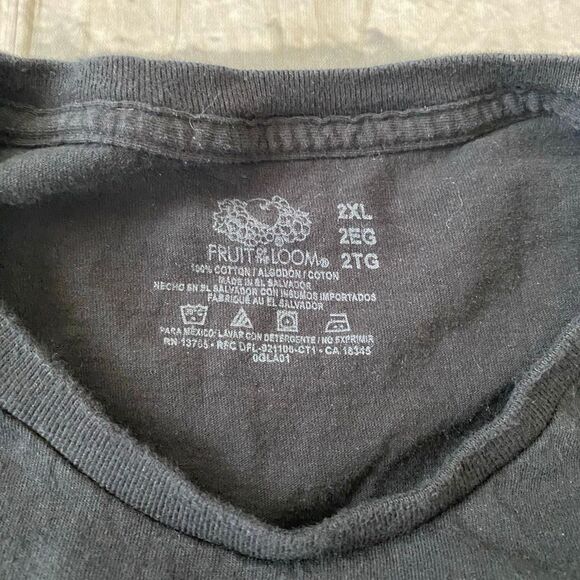 Fruit of the loom men 2XL 100% cotton 8 bundle short sleeve pocket tees black - Picture 9 of 10